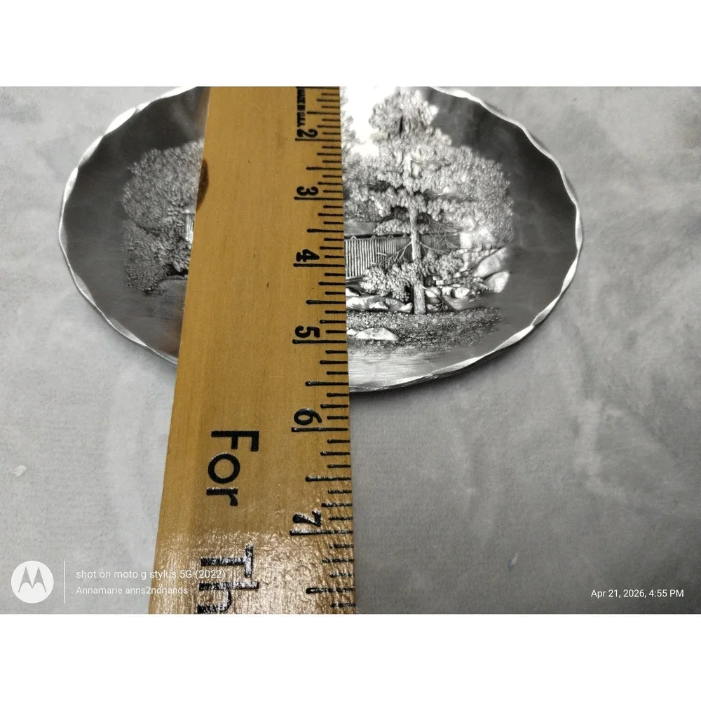 Wendell August Forge 1980 Covered‎ Bridge Metal Art Plate 7